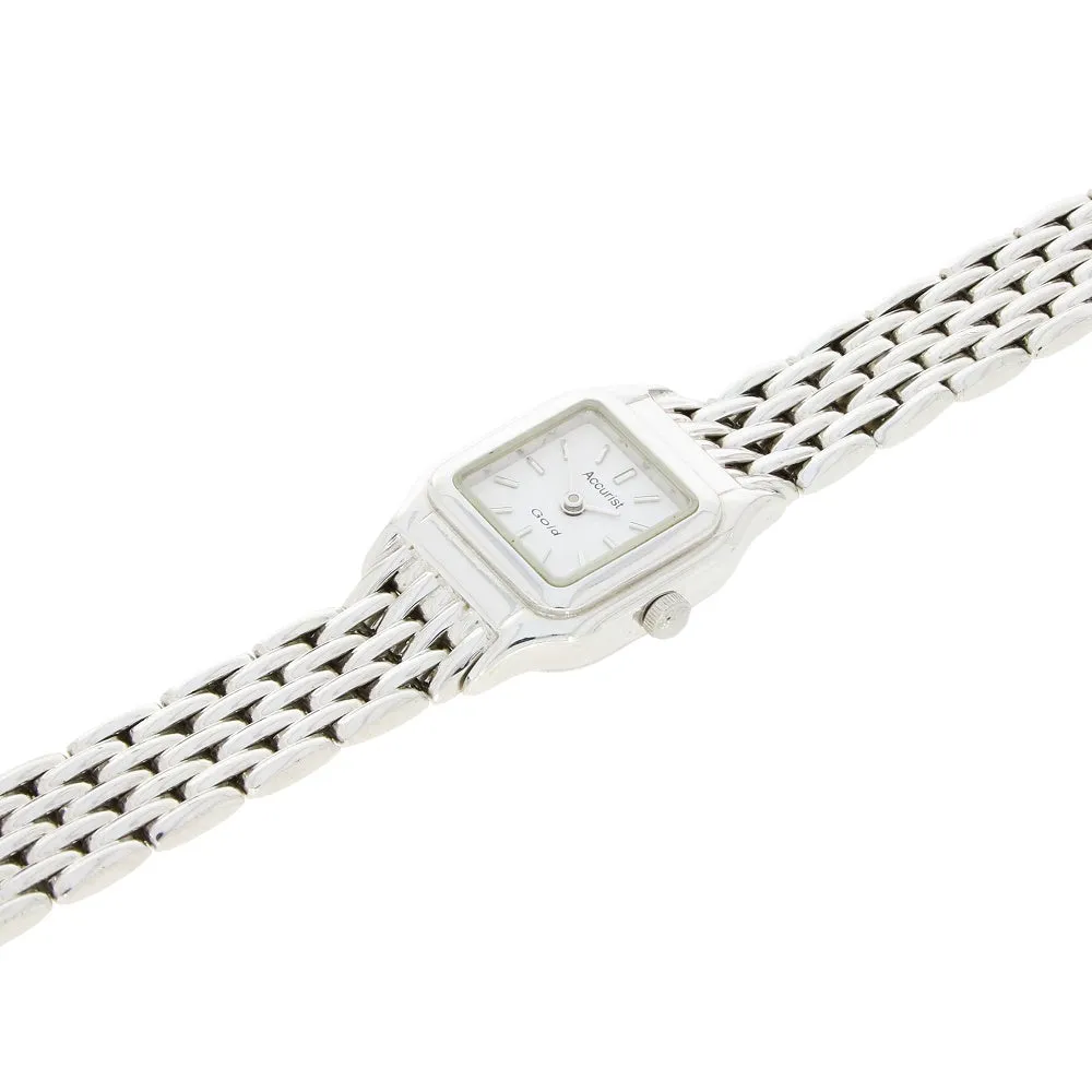 Pre Owned Accurist 9ct White Gold Ladies Bracelet Watch GD1661 RW0606